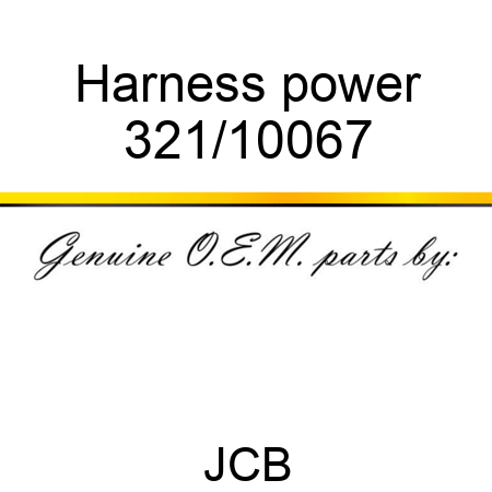 Harness power 321/10067