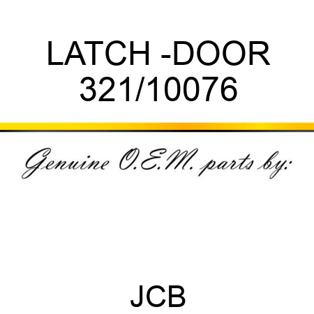 LATCH -DOOR 321/10076