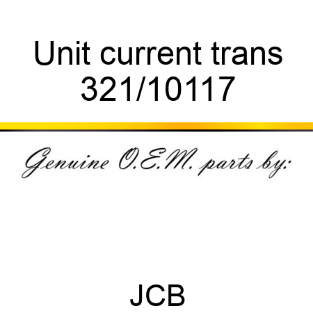 Unit current trans 321/10117