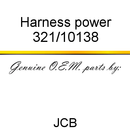 Harness power 321/10138