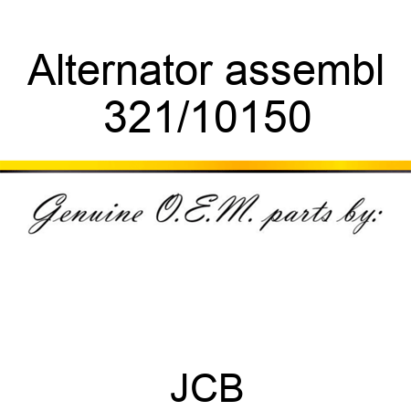Alternator assembl 321/10150