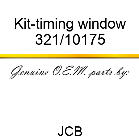 Kit-timing window 321/10175