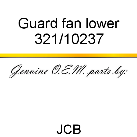 Guard fan, lower 321/10237