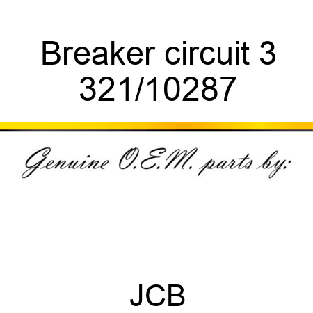Breaker circuit 3 321/10287
