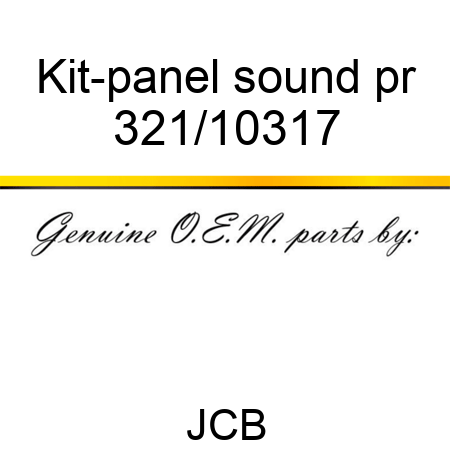 Kit-panel sound pr 321/10317