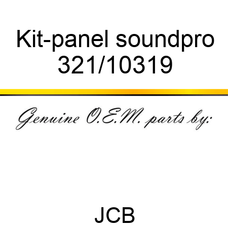 Kit-panel soundpro 321/10319