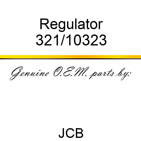 Regulator 321/10323