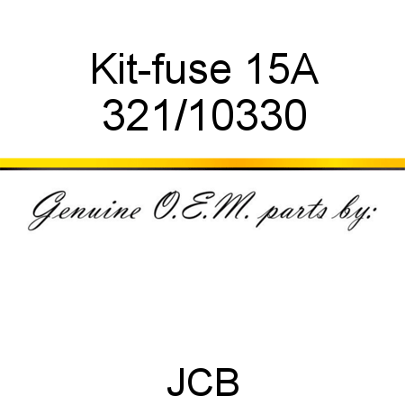 Kit-fuse, 15A 321/10330