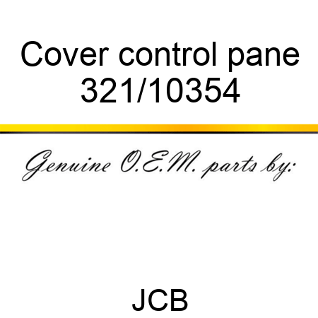 Cover control pane 321/10354