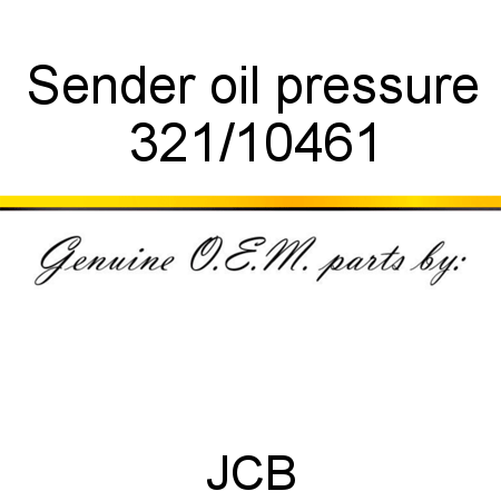 Sender, oil pressure 321/10461