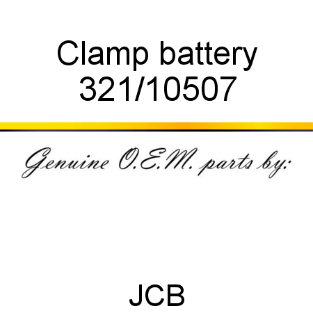 Clamp, battery 321/10507