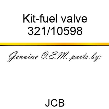 Kit-fuel valve 321/10598