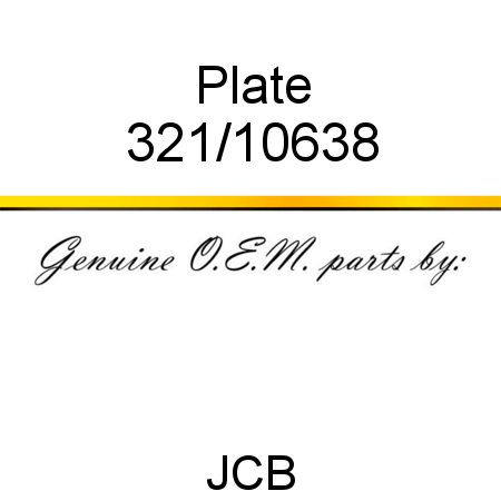 Plate 321/10638
