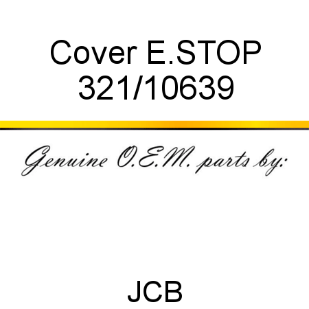 Cover, E.STOP 321/10639