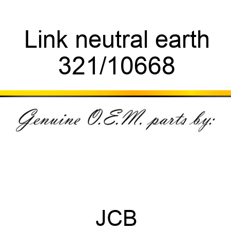 Link neutral earth 321/10668