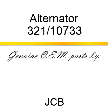 Alternator 321/10733