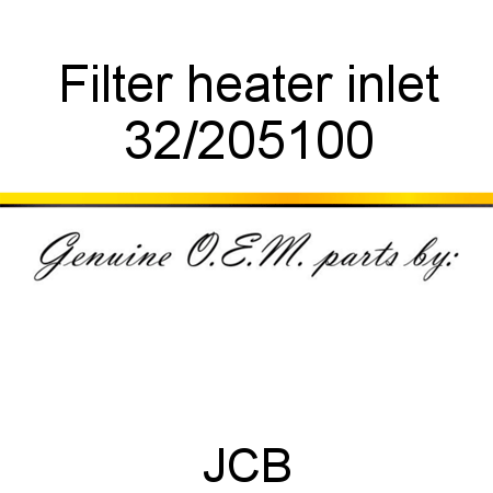 Filter, heater inlet 32/205100