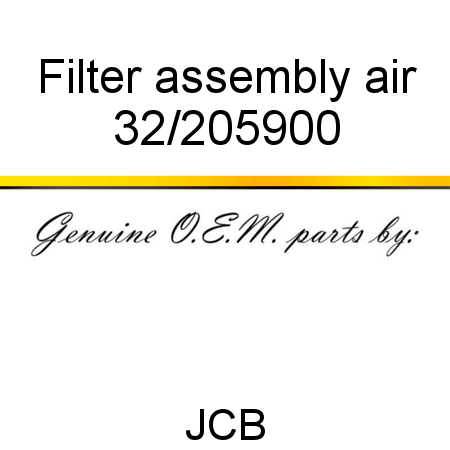 Filter, assembly, air 32/205900