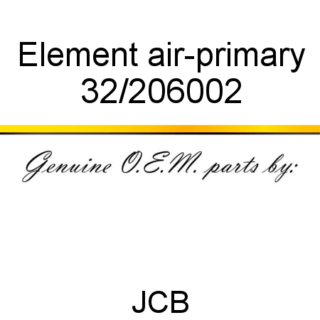 Element, air-primary 32/206002