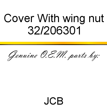 Cover, With wing nut 32/206301