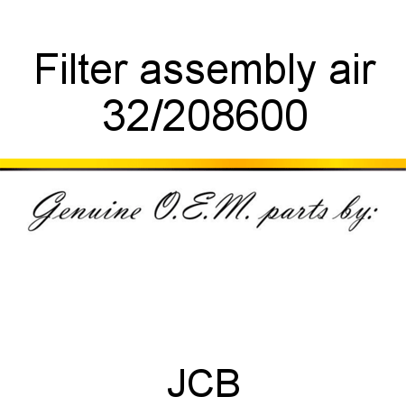 Filter, assembly, air 32/208600