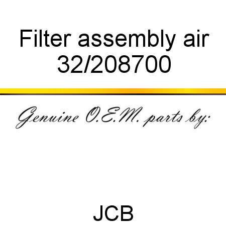 Filter, assembly, air 32/208700