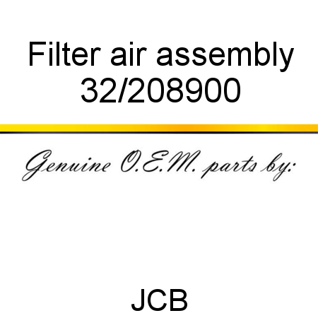 Filter, air, assembly 32/208900