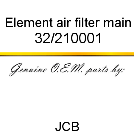 Element, air filter, main 32/210001