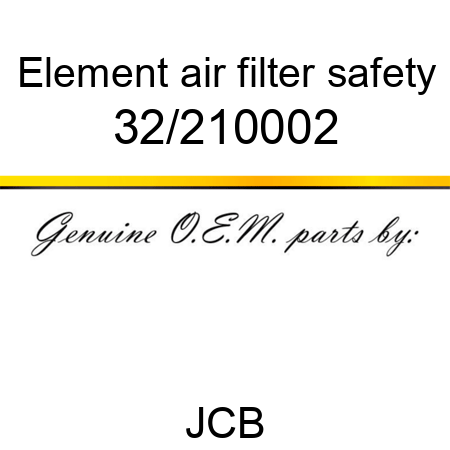 Element, air filter, safety 32/210002