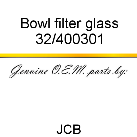 Bowl, filter glass 32/400301