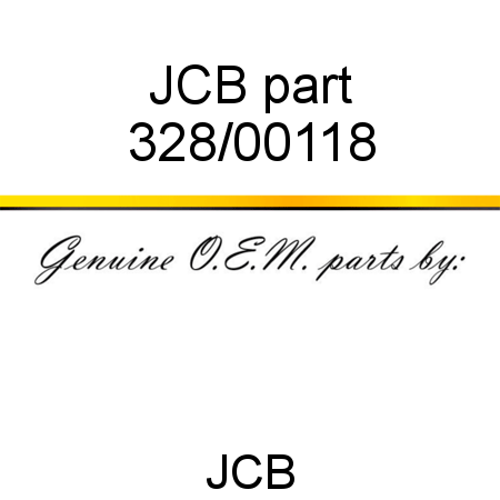 JCB part 328/00118