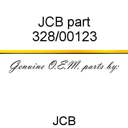 JCB part 328/00123