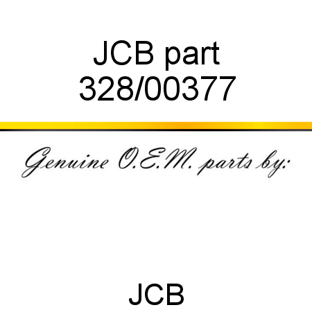 JCB part 328/00377