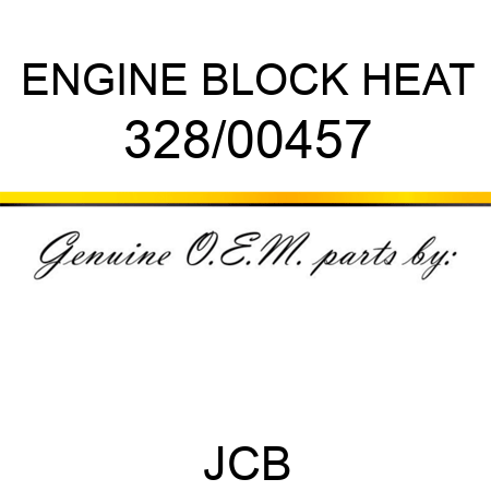 ENGINE BLOCK HEAT 328/00457
