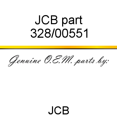 JCB part 328/00551