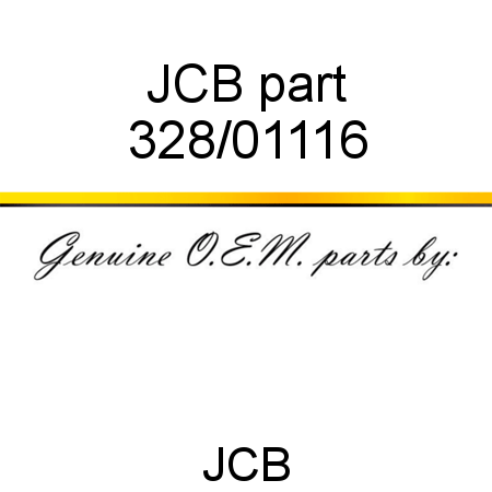 JCB part 328/01116
