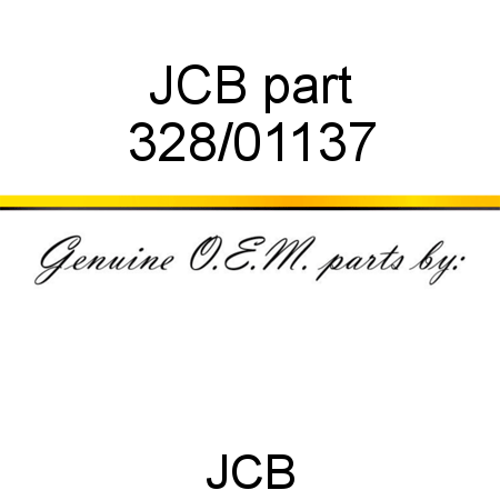 JCB part 328/01137