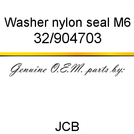 Washer, nylon seal, M6 32/904703