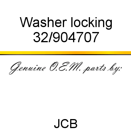 Washer, locking 32/904707