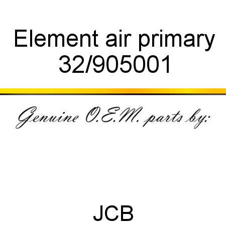 Element, air primary 32/905001
