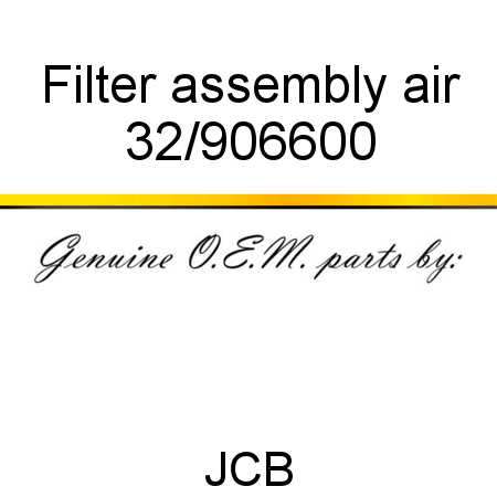 Filter, assembly, air 32/906600