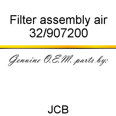 Filter, assembly, air 32/907200