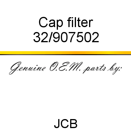 Cap, filter 32/907502