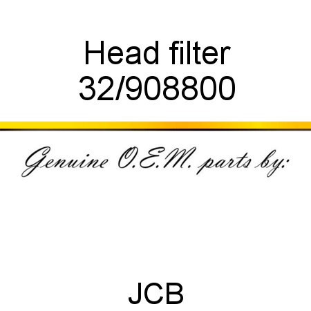 Head, filter 32/908800
