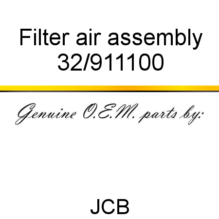 Filter, air, assembly 32/911100