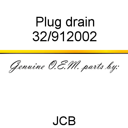 Plug, drain 32/912002