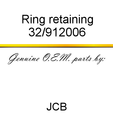 Ring, retaining 32/912006