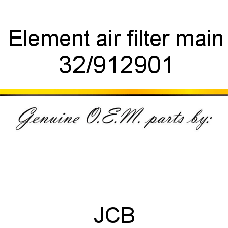 Element, air filter, main 32/912901