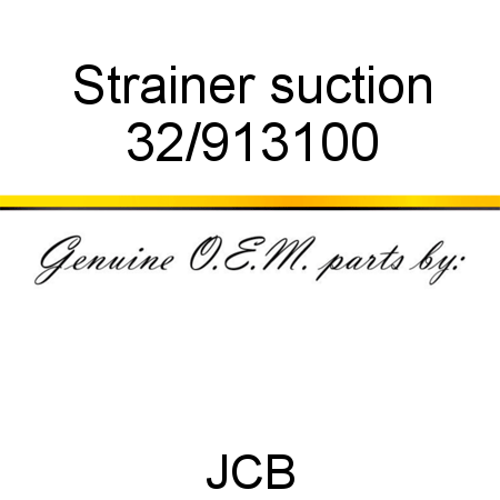Strainer, suction 32/913100