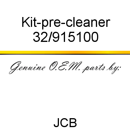 Kit-pre-cleaner 32/915100